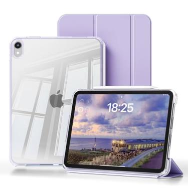 Imagem de GKABXY Capa para iPad Air de 11 polegadas M3/M2 (2025/2024), iPad Air 5ª/4ª geração (2022/2020) 10,9 polegadas com capa transparente removível 2 em 1, moldura protetora de TPU macio, despertar