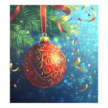 Imagem de SEHANY Capa magnética de bola de Natal, adesivos magnéticos de decoração de Natal antiarranhões para painel de geladeira e lava-louças, decoração de Natal de cozinha doméstica 58 x 66 cm