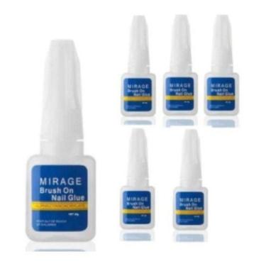 Imagem de Kit 5 Colas Para Unhas Tips Gel Acrigel Porcelana 10g - oem