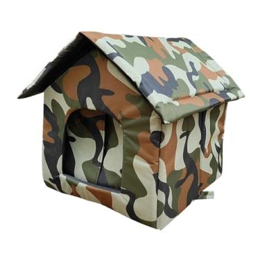 Imagem de IEUDNS Abrigo para gatos vadios, abrigo para gatos ao ar livre, suprimentos versáteis para animais de estimação, casa para ao ar livre, cama para caverna de, Xl