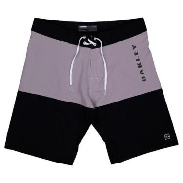 Imagem de Bermuda Boardshorts Oakley Blocked , 42, Stone grey