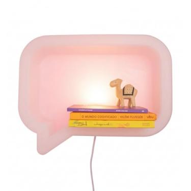 Imagem de Nicho Luminária Balão Illuminated Chat, Formato de Balão de Fala, Polietileno, 34x38x13cm, Cabo de Força com Interruptor, 110/220V