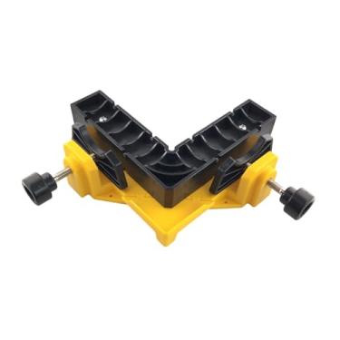 Imagem de predolo Grampo de canto com esquadros de posicionamento de 90 graus, ferramenta versátil para marcenaria, ideal para reparos em armários, móveis, caixas e, Amarelo