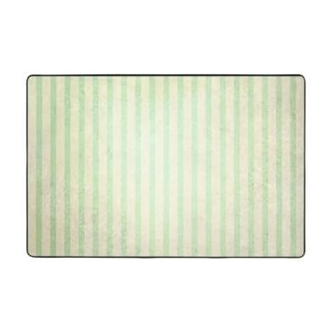 Imagem de ZERAOKE Tapetes listrados de 5 x 8 m, tapetes de boas-vindas para entrada de fazenda, tapetes absorventes antiderrapantes para quarto, lavável, felpudo, macio, tapete para entrada, decoração de casa