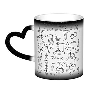 Imagem de Caneca de café divertida com impressão química, copo de cerâmica com mudança de cor sensível ao calor 12 Oz, para café/chá/leite/cacau, para adolescente/aniversário/festival/presentes