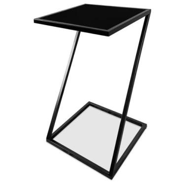 Imagem de Mesa De Canto Modelo Industrial Lateral em Z Sieger Decoração Para Sal