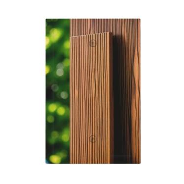 Imagem de Placa de parede com impressão de porta de parede, capa decorativa de interruptor de luz, tamanho padrão, painel decorativo de um peso para placas de luz, capas de interruptor para decoração de quarto