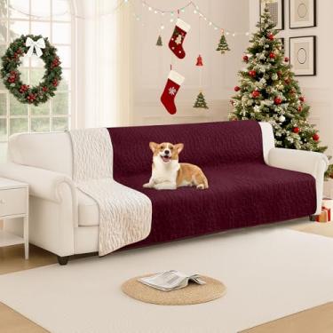 Imagem de CYCMACO Cobertor impermeável para cães, capa de cama macia antiderrapante, lavável, protege sofá, móveis, caixa, carro, cobertor resistente a rasgos para animais de estimação de Natal (168 x 203 cm