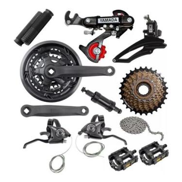 Imagem de Kit Relação Bike Pedivela Catraca Corrente Câmbios 21 Rapid - Yamada, 