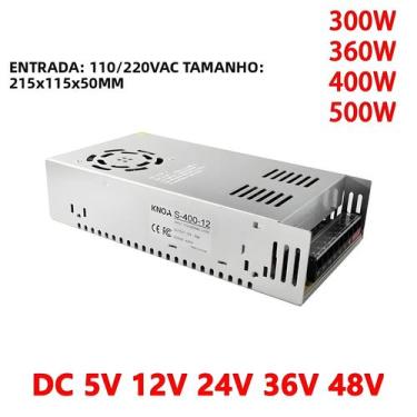 Imagem de Fonte De Alimentação LED De Alta Potência Transformador AC-DC 5V 12V 2