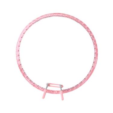 Imagem de Baoblaze Bastidor de Bordado Circular de 21cm com Mola para Quilting, Ponto Cruz e Bordados em Geral. Ideal para Artesanato e Decoração de Festas, Rosa