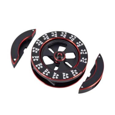 Imagem de Dynwave Medidor circular compacto e prático para carros RC, ferramenta de medição de altura de eixos para veículos de modelismo em escala 1/10, Preto Vermelho