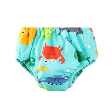 Imagem de Pulpo Fralda de Piscina Reutilizável Bebê 6 a 24 Meses (Azul Bichinhos do Mar, 6 meses)