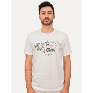 Imagem de Camiseta John John Masculina Regular City Map Off-White-Masculino