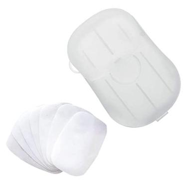 Imagem de Pacote de 2 Folhas Sabonete para Viagem Descartáveis Lavagem Mãos Espuma Banho 20 por Caixa Portátil Tamanho Bolso e Prá