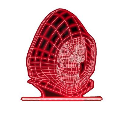 Imagem de Luminaria LED - Caveira com Gorro 3D - Persona Store