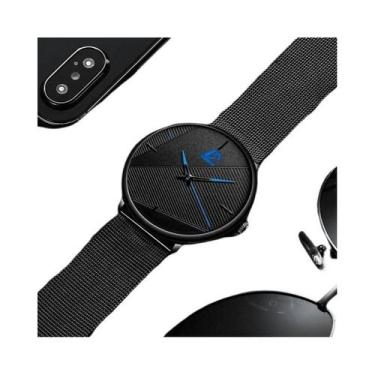 Imagem de Relógio De Pulso Masculino Ultra-Fino Minimalista De Moda Quartz 2023 