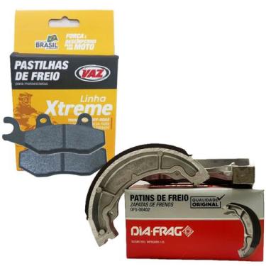 Imagem de Kit Pastilhas e Lonas de Freio Para Suzuki Yes 125  Gsr 125 - ECOPADS 