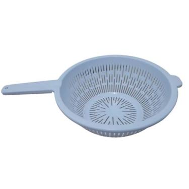 Imagem de Escorredor De Macarrão Plástico Com Cabo 23Cm - Ercaplast, Branco