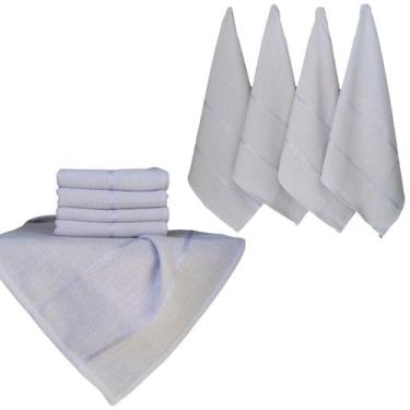 Imagem de Pano de Prato Atacado Kit Com 12 Unidades com Barra Etamine para Borda