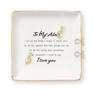 Imagem de Ideias de presentes de tia – presentes para tias da sobrinha, anel de cerâmica, bandeja de joias, prato, aniversário, dia das mães, Natal, dia dos namorados, presentes para tias, tias