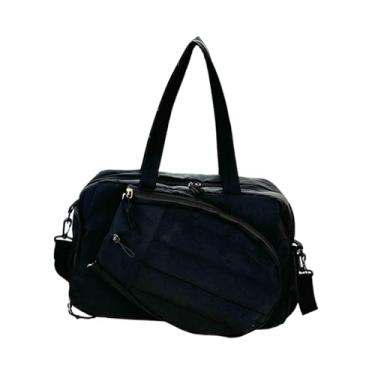 Imagem de Dynwave Bolsa de tênis tipo tote, bolsa esportiva de mão, fácil de acessar, portátil, para badminton e outras competições ao ar livre, Preto