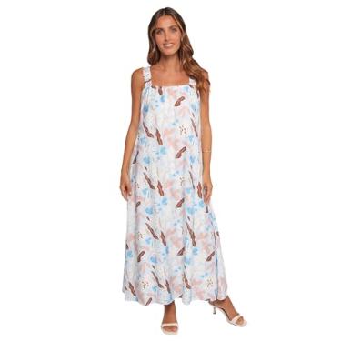 Imagem de Petal & Pup Vestido maxi feminino Sanders azul floral, Floral azul, G