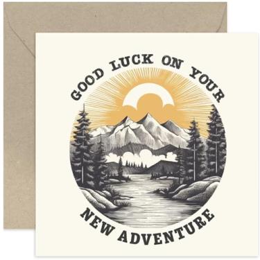 Imagem de Cartão de felicitações Old English Co. Good Luck Card for Man - "New Adventure" adulto adolescente montanha selvagem para homens e mulheres - Cartão de felicitações boa sorte para filho, sobrinho,