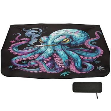 Imagem de Guarda-chuva de desenho animado Devilfish para para-brisa de carro cobertura completa sombra de janela para carro 147 x 75 cm proteção solar interior automotivo