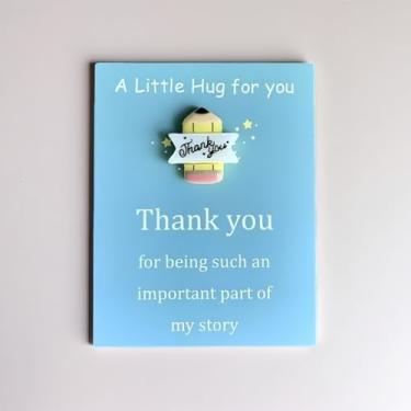 Imagem de Mini Resina Animal Token Pocket Hug Cards Inspirational Message Gift for Friends Coworkers Appreciation Emotional Support (Lápis)