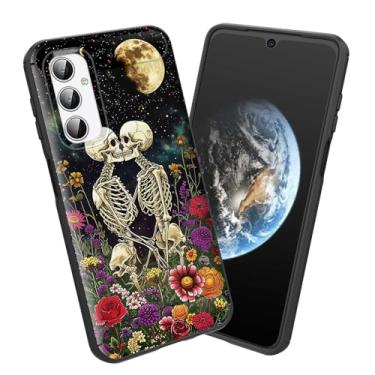 Imagem de smauncucn Capa para Galaxy A25 5G, capa protetora antiderrapante de TPU macio e fina para Samsung Galaxy A25 5G 6,5 polegadas, esqueleto floral
