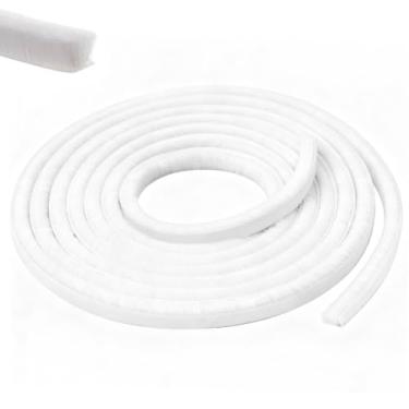 Imagem de Tira autoadesiva de vedação de porta e janela de 1,000 cm, suporte adesivo de plástico, (branco)