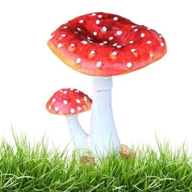 Imagem de Decoração de vermelho, decorações realistas de resina vermelha - Estatuetas de jardim de fadas | para festas de aniversário, escritórios, casa, jardim, quintal, sala de estar, janela