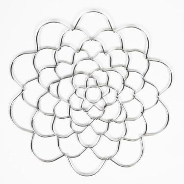 Imagem de Suporte para Arranjo de Flores Ressuscitável Aço Inoxidável Floral Frogs Vaso Arranjador Bouquet Decoração Casa Ferramenta Beleza Simétrica Charme Simples e Sofisticado Praticidade Arrumação Natural D