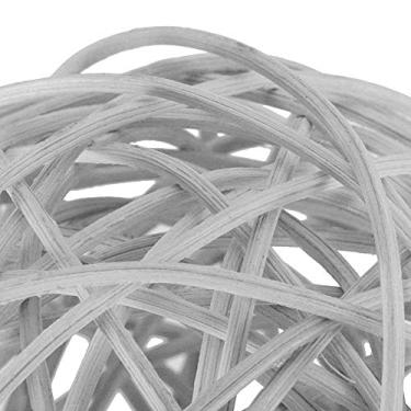 Imagem de ZJchao 6 Peças de Bolas de Vime, Enfeites Decorativos Naturais Não Tóxicos para Festa de Casamento, Aniversário, Com Vários Usos como Adereços de Fotografia, Decoração de Suspensão de (Prata)