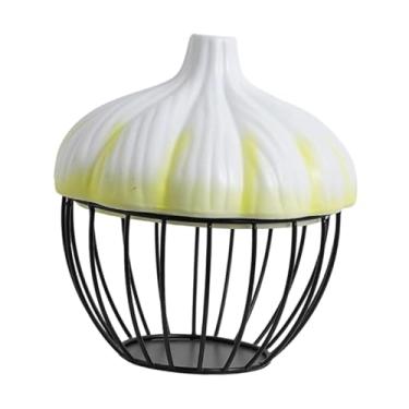 Imagem de predolo Cesto para armazenar alho, fruteiras e outros alimentos. Ideal para decoração de casa, buffet, cozinha e festas. Versátil perfeito para festas, Amarelo