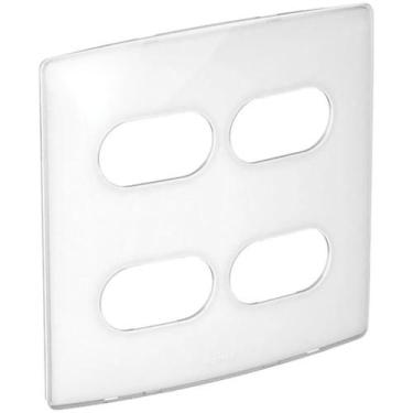Imagem de Placa 4x4 4 postos separados Nereya Pial Legrand sugar gloss 663423