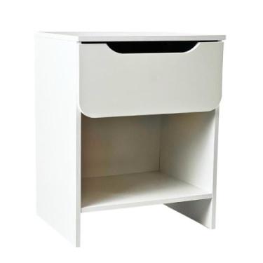 Imagem de Mesa de Cabeceira Ditália 1 Gaveta DM-126 Cozy, Branco