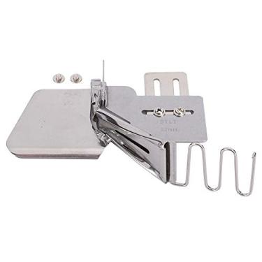 Imagem de Hemmer de costura 4 dobras, acessórios de encadernação de fita de aço inoxidável industrial para máquina de ponto fixo, máquina de costura controlada por computador, bainha de (32mm)