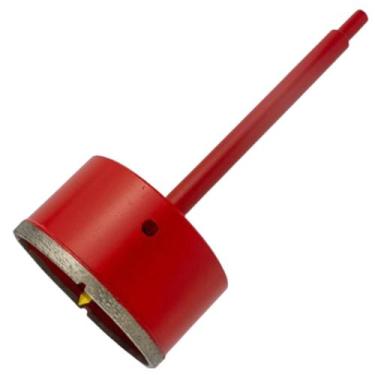 Imagem de Serra Copo Broca Diamantada 70mm Com Haste E Pino Guia Perfurar Porcel