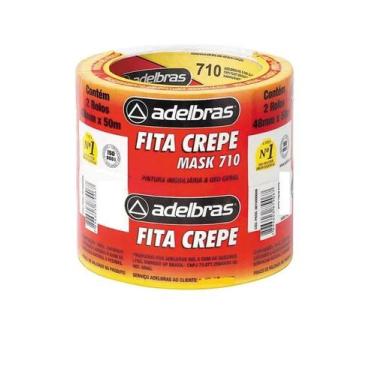 Imagem de Fita Crepe Uso Geral Larga Pintura 48mm X 50m (02 Unidades) - Adelbrás
