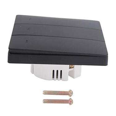 Imagem de Interruptor inteligente wifi controle remoto sem fio preto 600w ac 10a interruptor inteligente para casa escritório restaurante abs pc 86x86x42mm