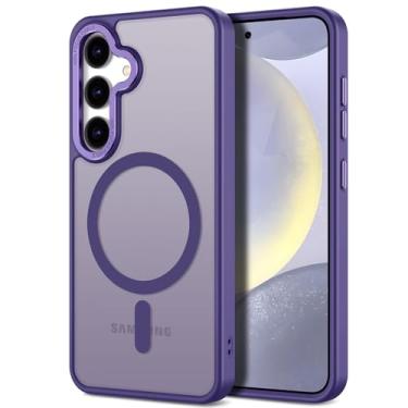 Imagem de Hython Capa para celular Samsung Galaxy S24 Plus, magnética, translúcida, fosca, fosca [compatível com MagSafe] Capa protetora rígida fina e fina à prova de choque para mulheres, homens e meninas