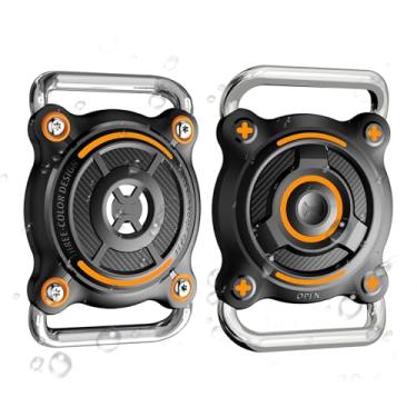 Imagem de Aiivioll Suporte para coleira Air-Tag, pacote com 2 suportes à prova d'água para coleira de cachorro com laço de metal removível, serve para coleiras de animais de estimação de 30 mm de largura, 2,5