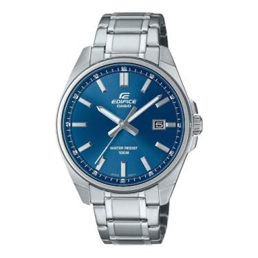 Imagem de Casio Relógio masculino Edifice EFV-150D-2AVUDF analógico mostrador azul pulseira de aço inoxidável prata (ED619)