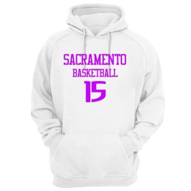 Imagem de Blusa Moletom Capuz Basquete Sacramento Basketball número 15 - Loja Cl
