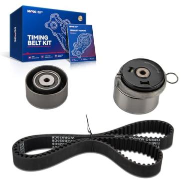 Imagem de KAX Kit de correia dentada com tensor adequado para Chevy Cruze 2011-2015, Sonic 2012-2018, Cruze Limited 2016 1.8L, Aveo 2009-2011, Aveo5 2009-2011, Astra 2008, G3 2009-2011, Astra 2008, G3 2009-2011