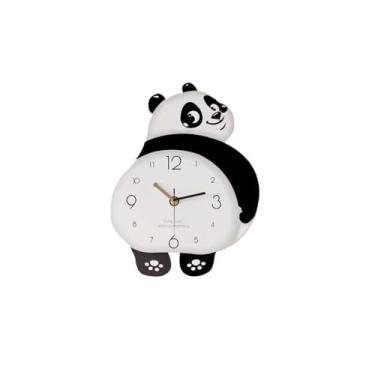 Imagem de Relógio de parede panda para sala de estar, relógio simples, novo relógio para sala de estar, sala de jantar, relógio de quartzo, adequado para sala de estar, estudo, hotel. Relógio de parede (médio)