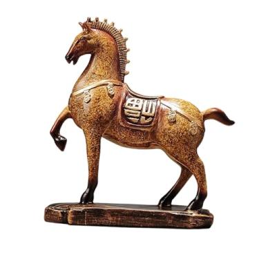 Imagem de Baoblaze Escultura de estátua de cavalo para decoração de mesa, peça decorativa para sala de estar, café, estante, armário ou bar.