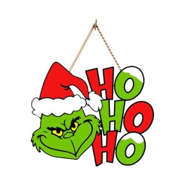 Imagem de Placa De Madeira Para Pendurar Na Porta Da Frente, Decoração De Guirla